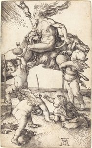 Bruxa montada em uma cabra de Albrecht Dürer