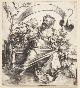 Jovem atacada pela morte de Albrecht Dürer