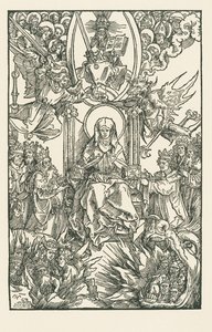 Birgitta oferece as suas obras ao Imperador, Reis e Príncipes de Albrecht Dürer or Duerer