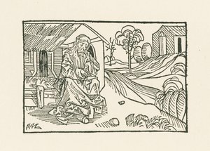 O irmão Claus em frente à cabana de Albrecht Dürer or Duerer