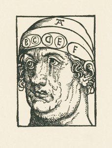 Caput pysicum - Cabeça para efeitos do estudo da Frenologia de Albrecht Dürer or Duerer