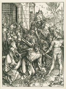 Cristo carregando a cruz, c.1498-99 (xilogravura) de Albrecht Dürer or Duerer