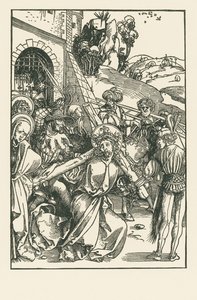 Cristo carregando a cruz, c.1500 (xilogravura) de Albrecht Dürer or Duerer