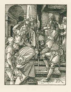 Cristo diante de Anás, c.1508-09 (xilogravura) de Albrecht Dürer or Duerer