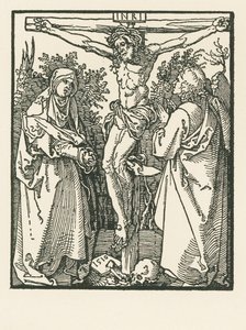 Cristo na cruz com a Virgem Maria e São João de Albrecht Dürer or Duerer