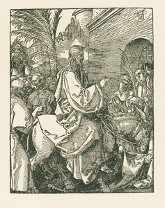 Entrada de Cristo em Jerusalém, c.1508-09 (xilogravura) de Albrecht Dürer or Duerer