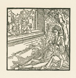 Dalila corta o cabelo de Sansão de Albrecht Dürer or Duerer