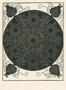 Nó com um pequeno círculo preto no centro, repetido seis vezes de Albrecht Dürer or Duerer