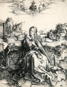 Madona com uma Libélula (gravação) de Albrecht Dürer