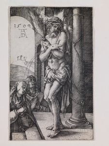 Homem das Dores junto à Coluna, da série "A Pequena Paixão" de Albrecht Dürer or Duerer