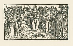 Homens e mulheres em oração de Albrecht Dürer or Duerer