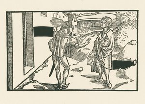 Phaedria e Parmeno, c.1492-93 (xilogravura) de Albrecht Dürer or Duerer