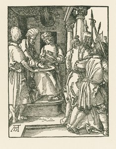 Pilatos a lavar as mãos, c.1509 (xilogravura) de Albrecht Dürer or Duerer