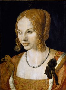 Retrato de uma jovem mulher veneziana Pintura de Albrecht Durer (1471-1528) de Albrecht Dürer
