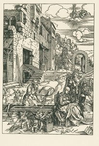 Descanso na fuga para o Egito, c.1502 (xilogravura) de Albrecht Dürer or Duerer