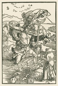 São Cristóvão, c.1503-04 (xilogravura) de Albrecht Dürer or Duerer
