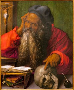Saint Jerome - Pintura de Albrecht Durer (1471-1528), óleo sobre madeira de Albrecht Dürer