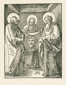 Santa Verónica entre São Pedro e São Paulo - O Sudário de Santa Verónica de Albrecht Dürer or Duerer