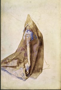Estudo para o manto do Papa Júlio II para A Virgem com a Coroa de Rosas de Albrecht Dürer or Duerer
