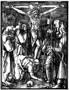 A crucificação, de A pequena paixão, c.1509-11 (xilogravura) de Albrecht Dürer