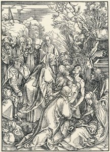 O Entombamento, da Grande Paixão, c.1496-97 (xilogravura) de Albrecht Dürer