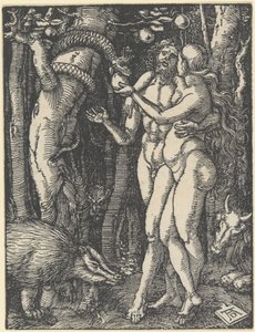 A Queda do Homem, de "A Pequena Paixão", c.1510 (xilogravura) de Albrecht Dürer