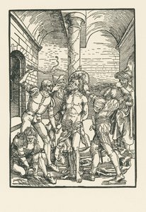 A Flagelação, c.1500 (xilogravura) de Albrecht Dürer or Duerer
