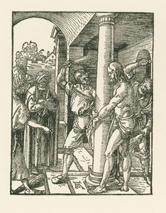 A Flagelação, c.1509 (xilogravura) de Albrecht Dürer or Duerer