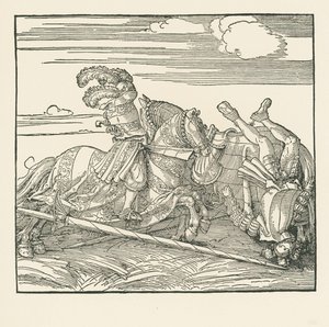 O Torneio Alemão, c.1517-18 (xilogravura) de Albrecht Dürer or Duerer