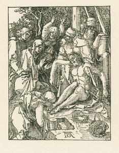 A Lamentação de Cristo, c.1509-10 (xilogravura) de Albrecht Dürer or Duerer