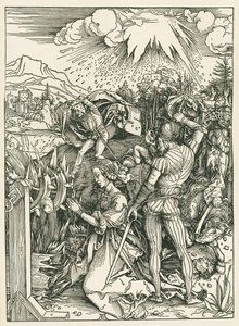 O martírio de Santa Catarina de Alexandria, c.1498 (xilogravura) de Albrecht Dürer or Duerer