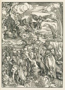 A prostituta da Babilónia. O Apocalipse de São João, c.1496-97 (xilogravura) de Albrecht Dürer or Duerer