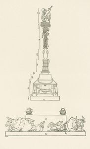 Coluna da vitória para a subjugação dos camponeses insurrectos de Albrecht Dürer or Duerer