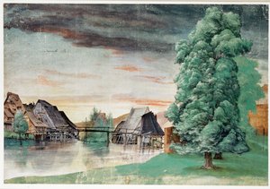 Weidenmuehle - Moinho sob salgueiros de Albrecht Dürer or Duerer