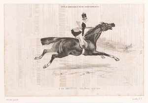 Jongeman op galopperend paard Ter um servo, e não tê-lo com você..! (título no objeto) Kleine geneugten van het paardrijden (título da série) As pequenas alegrias da equitação (título da série no objeto)
