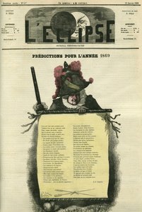 Previsões para o ano de 1869. Capa em "L