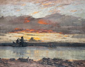 Pôr-do-sol no Tay [View towards Dundee]