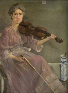 A esposa do artista, século 20 (óleo sobre tela)