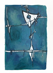 Geometria Abstrata Azul de Alejandra Winkhaus