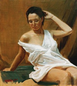 Posing in the studio