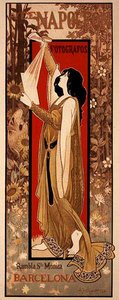 Reprodução de um poster para "The House of A. and E. Napoleon", Barcelona, Espanha (cor litho)