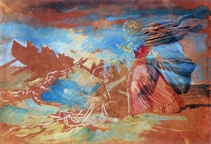 Cristo Caminhando sobre a Água". Alexander Ivanov (c1840-1875) artista russo.Galeria Tretiakov, Moscovo.