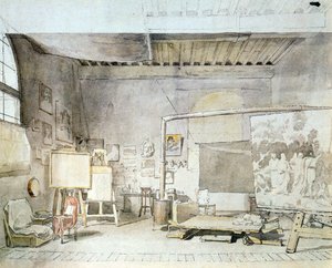 Atelier do artista em Roma