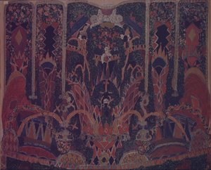Projeto da cortina de baile de máscaras para a peça de teatro The Masquerade de M. Lermontov, 1917 de Aleksandr Jakovlevic Golovin