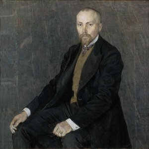 Retrato do artista Nicholas Roerich 1874-1947, 1907 de Aleksandr Jakovlevic Golovin