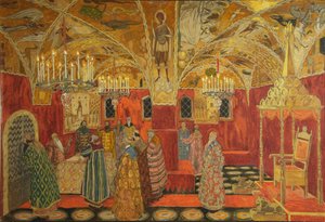 Cenografia da ópera Boris Godunov de M. Musorgsky, 1911 de Aleksandr Jakovlevic Golovin