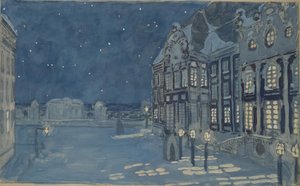 Palácio de inverno. Cenografia para a ópera The Ice House de A. Koreshchenko, 1901