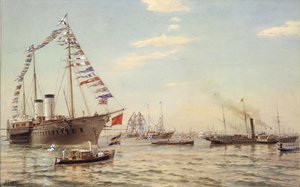 Imperador alemão Guilherme II visitando Kronstadt em julho de 1888, 1888