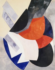 Ritmo colorido (lápis e guache sobre papel) de Aleksandra Aleksandrovna Ekster