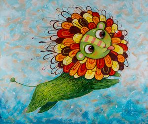 Leão Verde Fantasioso de Aleksandra Paranchenko